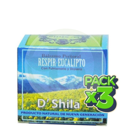 Pack 3x Balsamo Pectoral Respir-Eucalipto 50Ml. Shila