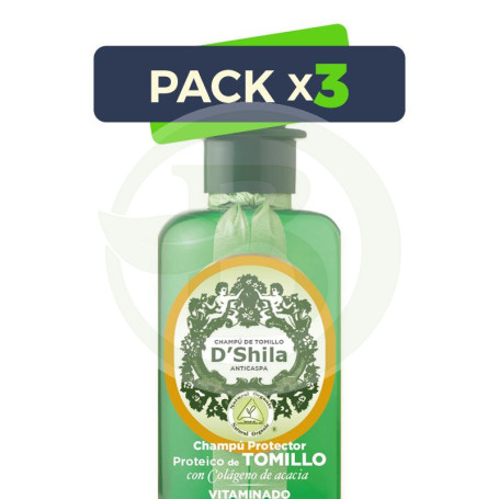Pack 3x Champú Proteico De Tomillo 300Ml. Shila