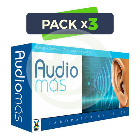 Pack 3x Audiomás 40 Cápsulas Tegor