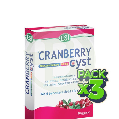 Pack 3x Cranberry Cyst 700Mg. Laboratorios ESI