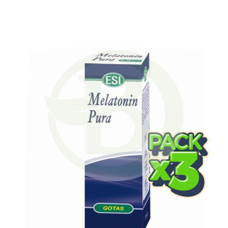 Pack 3x Melatonina Gotas 50Ml. Sin Erbe Notte 1Mg. ESI - Trepat Diet
