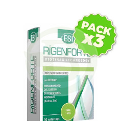 Pack 3x Rigenforte Chute de Cheveux 30 Gélules ESI