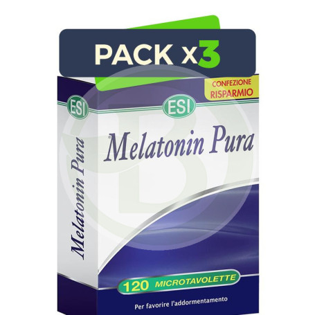 Pack 3x Melatonina 120 Tabletas 1Mg. ESI - Trepat Diet