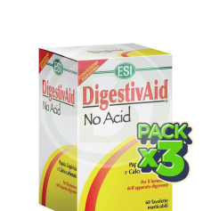 Pack 3x Digestivaid No Acid 60 Comprimés ESI - Trepat Diet