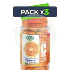 Pack 3x Vitamine C Pure Retard 90 Comprimés ESI