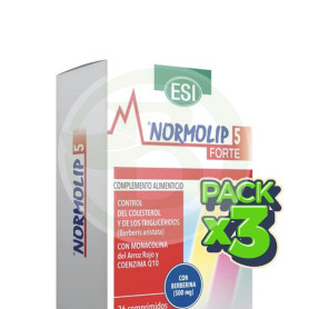 Pack 3x Normolip 5 Forte 36 Capsulas Esi
