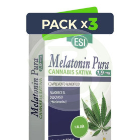 Pack 3x Melatonin Pura 1,9Mg con Cannabis 30 Microtabletas Esi