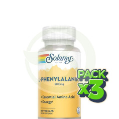 Pack 3x L-Phenylalanine 500Mg. 60 Gélules Solaray