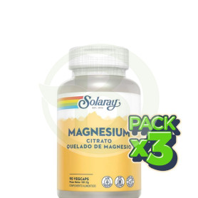 Pack 3x Magnesium 90 Cápsulas Solaray
