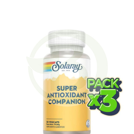 Pack 3x Super Antioxidant Companion 30 Cápsulas Solaray