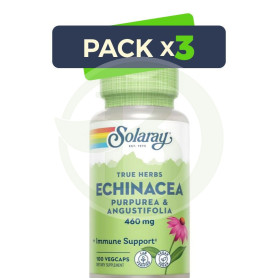 Pack 3x Echinacea (PUR/ANGUS) 460Mg. 100 Cápsulas Solaray