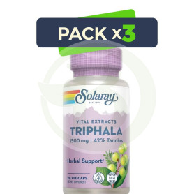 Pack 3x Triphala 500Mg. 60 Cápsulas Solaray