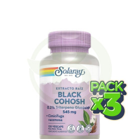 Pack 3x Black Cohosh 120 Cápsulas Solaray