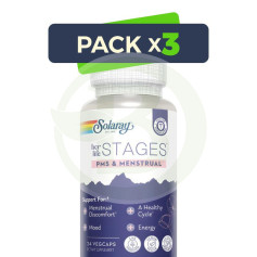 Pack 3x Menstrual Stages 24 Cápsulas Vegetales Solaray