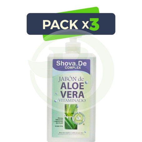 Pack 3x Jabón de Aloe Vera 1000Ml. Shova De