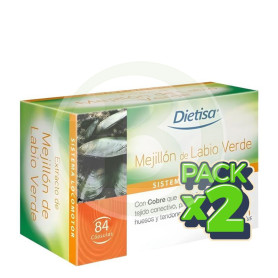 Pack 2x Mejillón De Labio Verde 84 Cápsulas Dietisa
