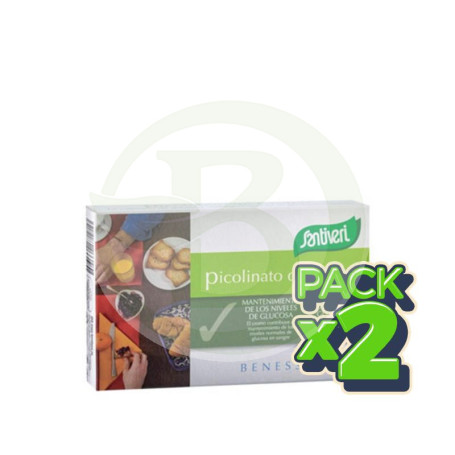 Pack 2x Picolinato De Cromo 40 Cápsulas Santiveri