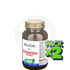 Pack 2x Silicio con Magnesio Marino 60 Cápsulas Santiveri