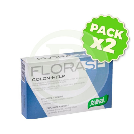 Pack 2x Florase Colon-Help 40 Cápsulas Santiveri