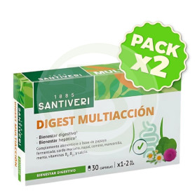 Pack 2x Digest Multiaccion 30 Cápsulas Santiveri