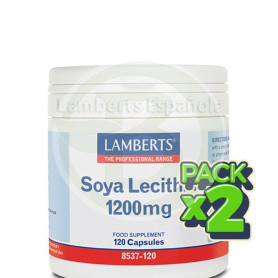 Pack 2x Lecitina de Soja 1200Mg. Lamberts