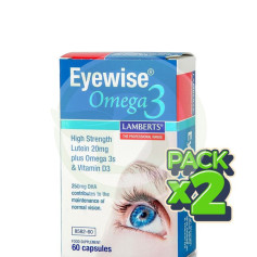 Pack 2x Eyewise Omega 3 60 Gélules Lamberts