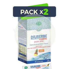 Pack 2x Diurerbe Forte Pocket Drink (Piña) 24 Sobres ESI