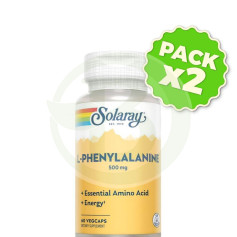 Pack 2x L-Phenylalanine 500mg 60 Gélules Solaray