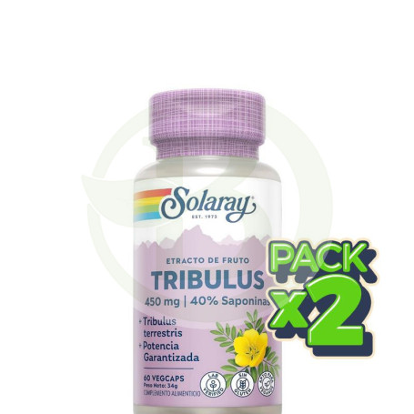 Pack 2x Tribulus 450Mg. 60 Cápsulas Solaray