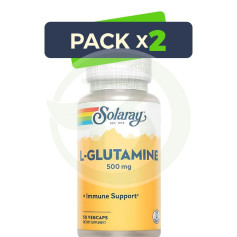 Pack 2x L-Glutamine 500mg 50 Gélules Solaray