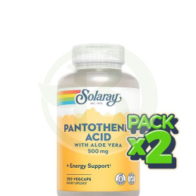 Pack 2x Ácido Pantoténico 500Mg. 100 Cápsulas Solaray