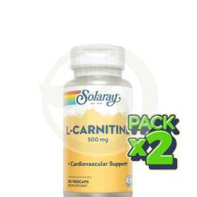 Pack 2x L-Carnitine 500Mg. 30 Cápsulas Solaray