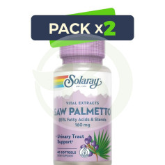 Lot 2x Saw Palmetto 60 Perles Solaray