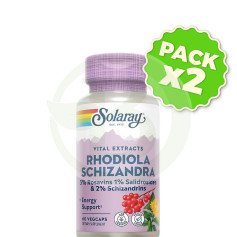 Pack 2x Rhodiola & Schizandra 500Mg. 60 Gélules Solaray