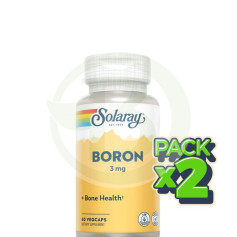 Pack 2x Boro Citrato 500Mg. 60 Gélules Végétales Solaray