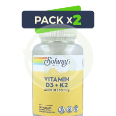 Pack 2x Big D3 y K2 120 Gélules Solaray