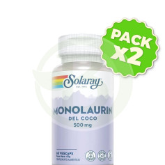Pack 2x Monolaurin 500Mg 60 Gélules Végétales Solaray