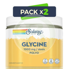 Pack 2x Glycine en Poudre 1000Mg 400G Solaray
