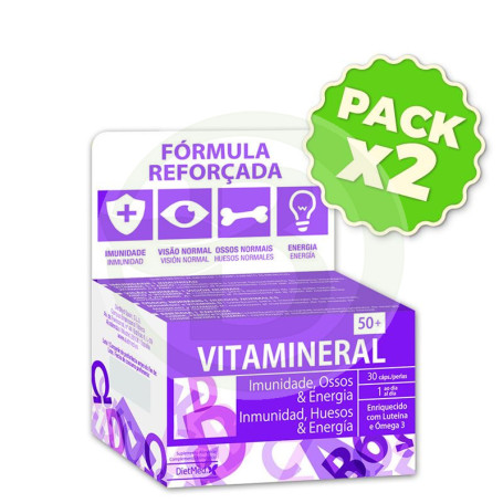Pack 2x Vitamineral 50+ Gold 30 Cápsulas Dietmed