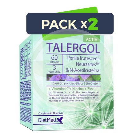 Pack 2x Talergol Activ 60 Cápsulas Dietmed