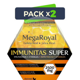 Pack 2x Megaroyal Immunitas Super 2500 20 Ampollas Dietmed