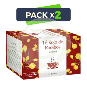 Pack 2x Infusión Té Rojo De Rooibos 20 Bolsitas Dietmed