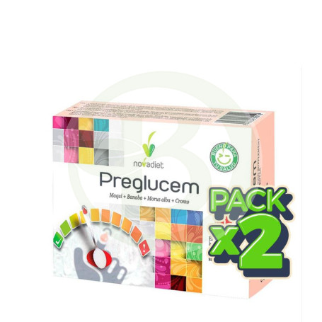 Pack 2x Preglucem 60 Cápsulas Nova Diet