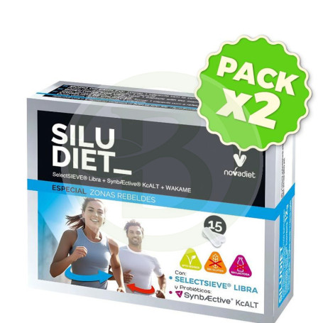 Pack 2x Siludiet 15 Cápsulas Vegetales Nova Diet