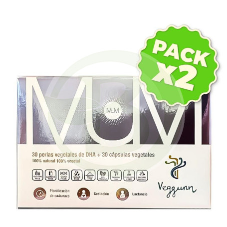 Pack 2x Mum (Embarazo) 30 Perlas + 30 Capsulas Veggunn