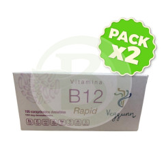Pack 2x Vitamine B12 Rapid 1000Mcg 100 Comprimés Veggunn