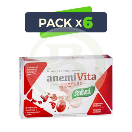 Pack 6x Anemivita Complex 40 Cápsulas Santiveri