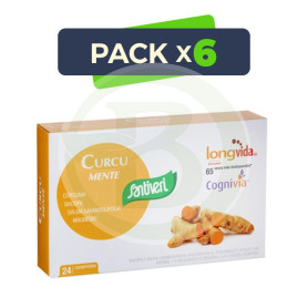 Pack 6x Curcu Mente 24 Comprimidos Santiveri