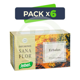 Pack 6x Sanaflor Erbalax 20 Filtros Santiveri
