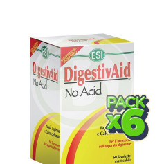 Pack 6x Digestivaid No Acid 60 Comprimés ESI - Trepat Diet